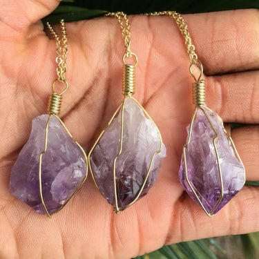 Raw Amethyst Necklace-Your Soul Place